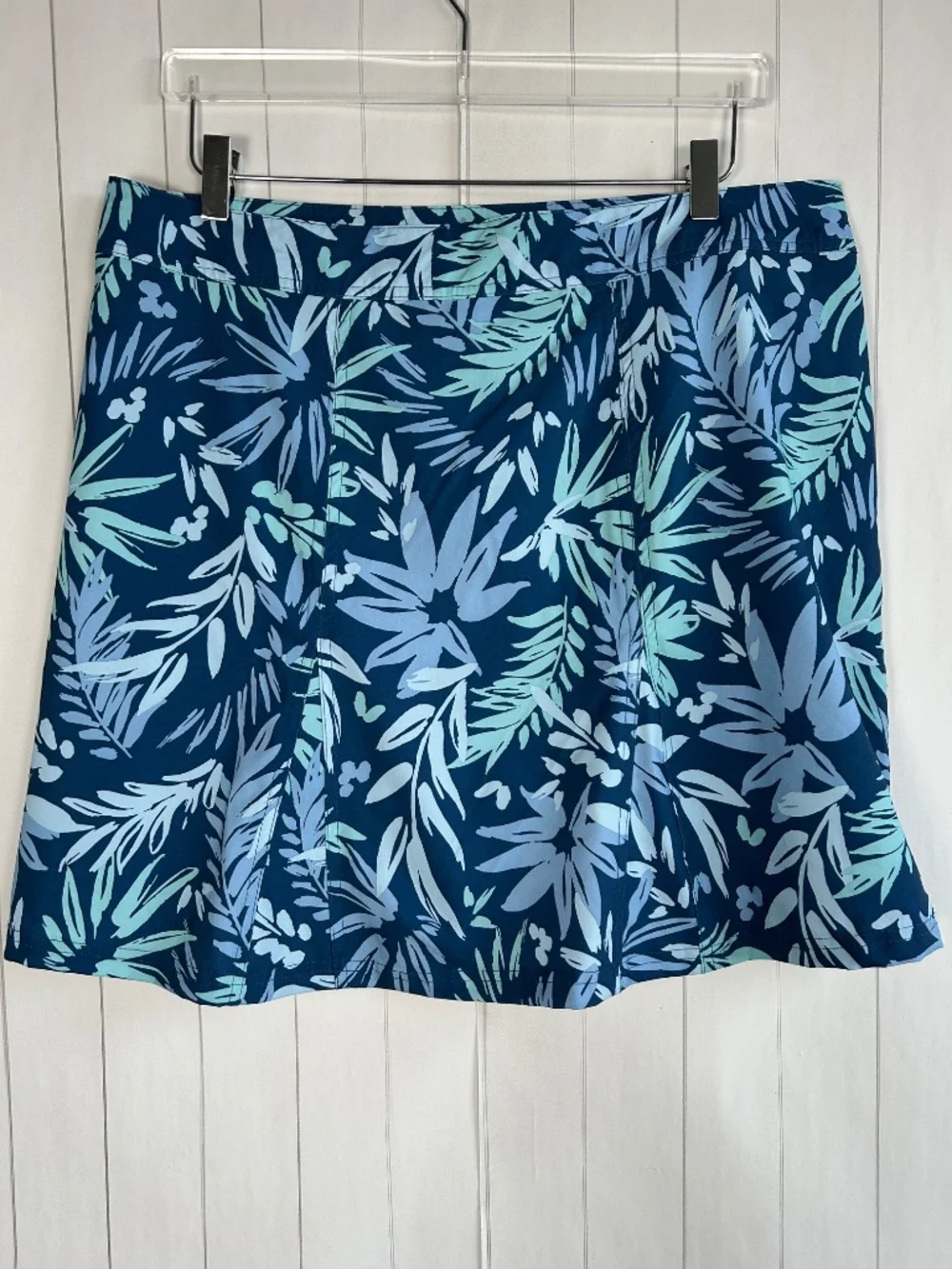 Ripskirt size XL wrap skirt length 2 Botanical blues tropical short pockets NEW - Picture 4 of 9